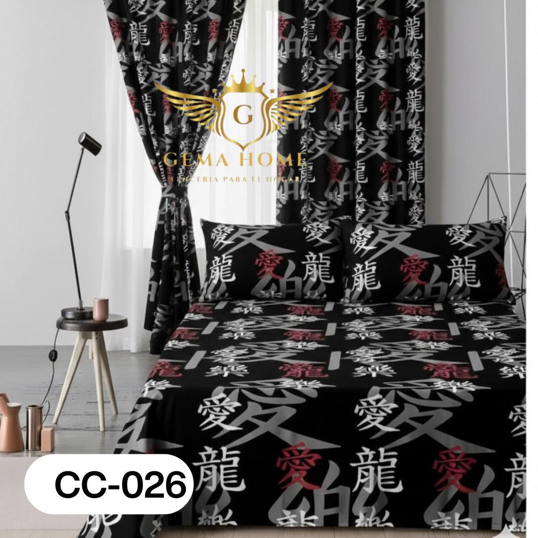 Combos de sabanas con cortina