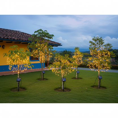 Luces Navidad  Energía Solar Prem 100Led