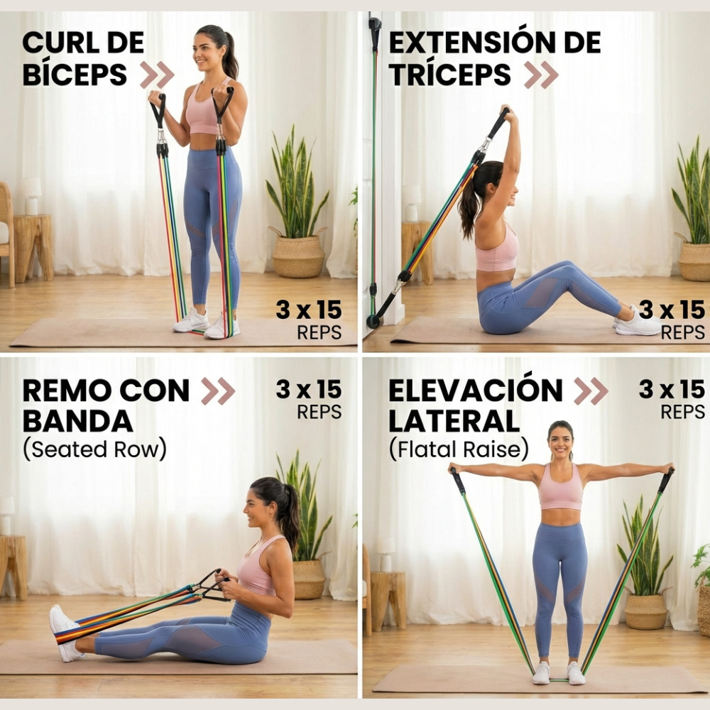 COMBO Fitness 11 piezas anclaje+ banadas