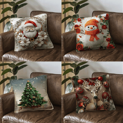 Set Fundas Navideñas x4 Con Luces SFN01