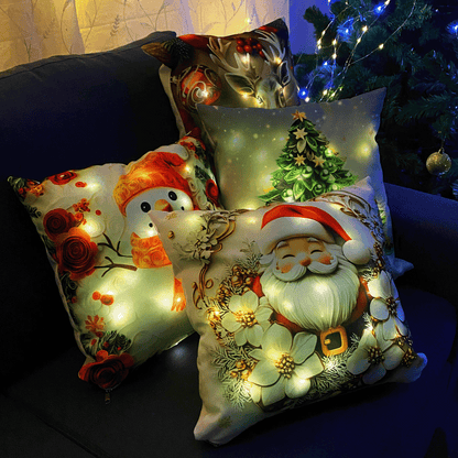 Set Fundas Navideñas x4 Con Luces SFN01
