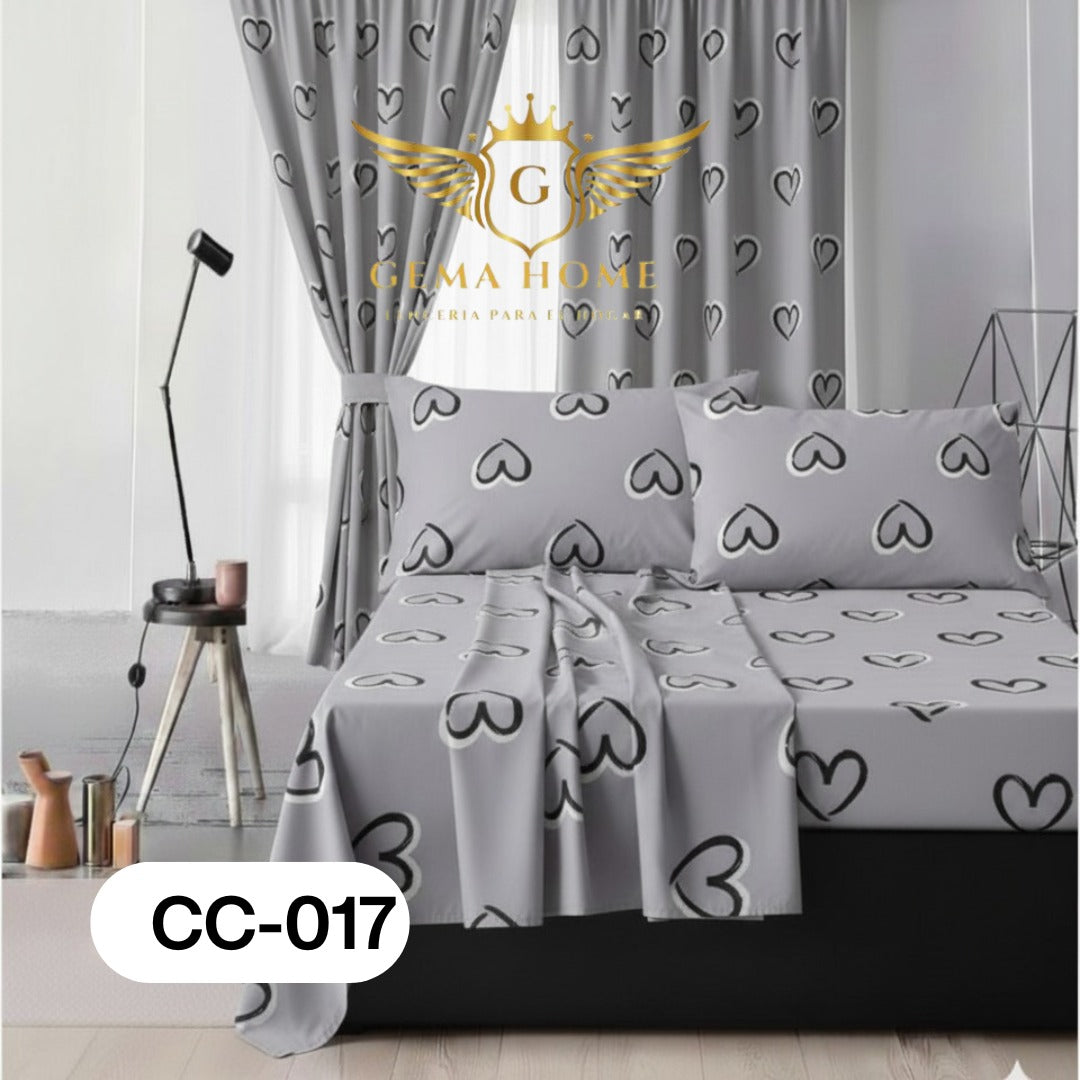 Combos de sabanas con cortina