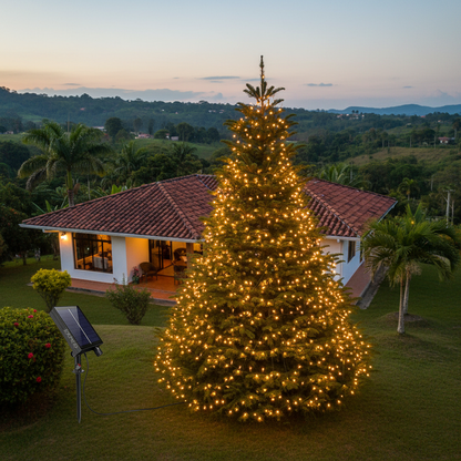 Luces Navidad  Energía Solar Prem 100Led