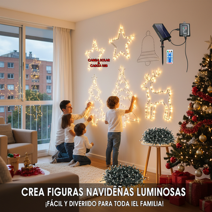 Luces Navidad  Energía Solar Prem 100Led
