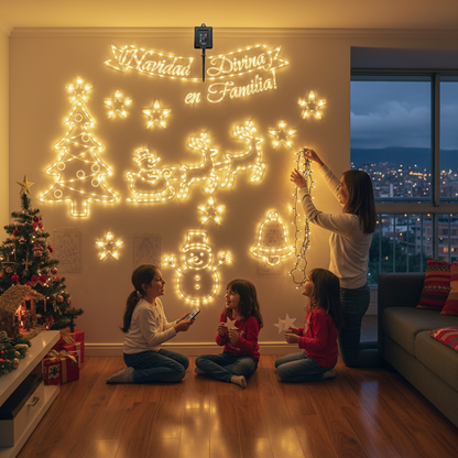 Luces Navidad  Energía Solar Prem 100Led